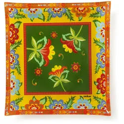 Excelsa Deko-Teller / Zum Servieren Gipsy Soul Glas 30X3X30 Cm Bunt