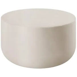 Tectake Runder Couchtisch Weiß Keramik 80 x 39,5 cm