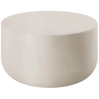Tectake Runder Couchtisch Weiß Keramik 80 x 39,5 cm