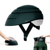 Closca Helmet Loop/Faltbarer Fahrrad, und/oder Rollerhelm, (Unisex) für Erwachsene (schwarz/reflektierende, L)