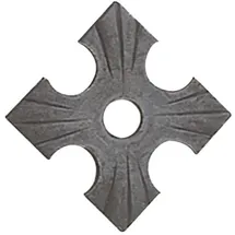 OEM Zierrosette (pfettenscheibe) 70x70x4mm schwarz