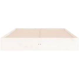 vidaXL Massivholzbett Weiß 180x200 cm