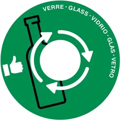 CEP Papierkorb Deckel für Glas, grün