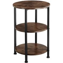 Tectake tectake® Beistelltisch Colchester 40x61cm Industrial Holz Dunkel, Rustikal