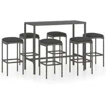 vidaXL Gartenbar-Set 7-tlg. Grau