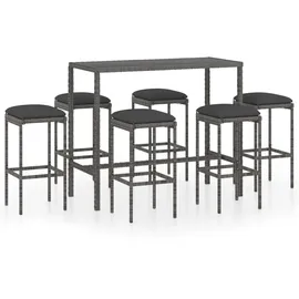 vidaXL Gartenbar-Set 7-tlg. Grau