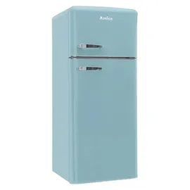 Amica DTR 374 190 T Retro-Kühl-Gefrierkombination (206 l, 1440 mm hoch, Türkisblau)