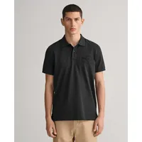 GANT Reg Tonal Shield Rugger Kurzarm-poloshirt Black M