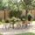 vidaXL Garten Essgruppe 7 pcs Braun Pulverbeschichteter Stahl