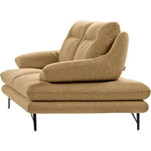 Calia Italia 2,5-Sitzer CALIA ITALIA "Cezanne, elegant und bequem, aufwendige Detailverarbeitung", gelb (35 senape), B:195cm H:90cm T:96cm, Sofas, im Strukturbezug, wahlweise mit Sitztiefenverstellung