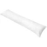vidaXL Kissenbezug Seitenschläferkissen 40 x 145 cm Weiß