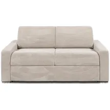 vente-unique Vente-unique-Schlafsofa mit Matratze 3-Sitzer - Cord - Beige - Liegefläche 140 cm - Matratze 14 cm - CALITO