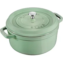 Staub Cocotte 24 cm rund salbeigrün