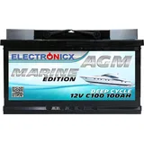Electronicx AGM Batterie 100 Ah 12V 17,5 cm x 19 cm