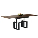 endo-moebel Couchtisch Mooreiche, Holzwerkstoff, Rechteckig,Rechteckig, 65x58x110 cm, Wohnzimmer, Wohnzimmertische, Couchtische