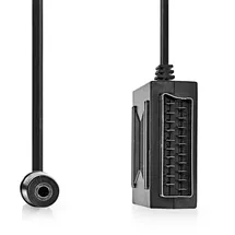 Nedis N CVGB31930BK02 - SCART-Kabel, SCART Stecker SCART Buchse, 0.20m, Rund