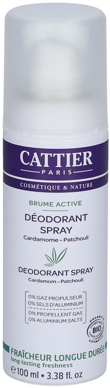 Cattier Déodorant spray fraîcheur longue durée 100 ml déodorant