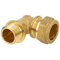 Tecuro MS-Klemmringverbinder, Einschraubwinkel mit zyl. Gewinde, 15 mm QV