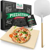 Pizza Divertimento Pizzastein für Backofen und Gasgrill mit Pizzaschieber Pizzastein