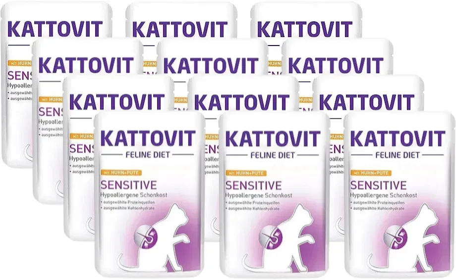 Kattovit Sensitive Huhn+Indika 12x85g Beutel