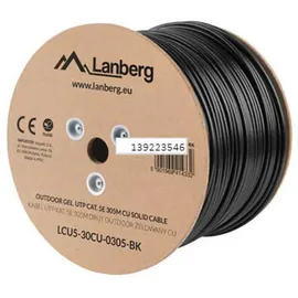 LANBERG LBG 530CU0305BK - Cat.5e Verlegekabel UTP, Gel, schwarz, 305m