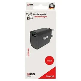 2Go Charger 240V 1xUSB 2.1A schwarz