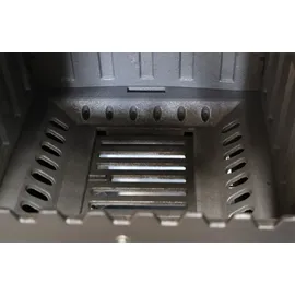 ECOfoxx Modell S103 Stahl Schwarz/Abdeckplatte Gusseisen