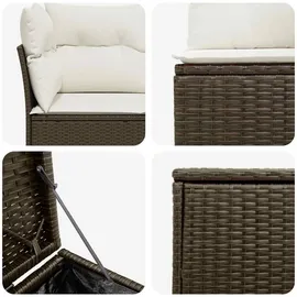 vidaXL Sofa Set 7-tlg. braun/creme