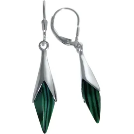 VIVANCE Ohrhänger VIVANCE Malachit weiß 925/- Sterling Silber one-size