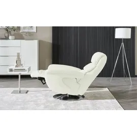 HIMOLLA Relaxsessel Leder 83 x 109 x 90 cm Weiß mit Relax-Funktion