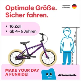 S'COOL XtriX mini 16 Zoll RH 25 cm lila
