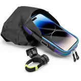 WATSABRO Handyhalterung Fahrrad für Smartphones bis zu 7 Zoll wasserdichte Lenkertasche Fahrrad mit TPU-Touchscreen, 360° drehbar für Mountainbike, Rennrad, E-Bike