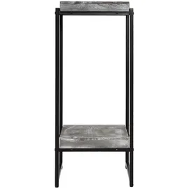 Mendler Blumentisch HWC-K71, Blumenregal Beistelltisch Pflanzregal, MVG-zertifiziert MDF Metall ~ dunkelgrau, 82cm