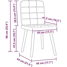 vidaXL Esszimmerstühle 2 Stk. Dunkelgrau Stoff