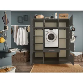 laundreezy Waschmaschinenschrank 167,5 x 200 x 67,5 cm Grau Metall