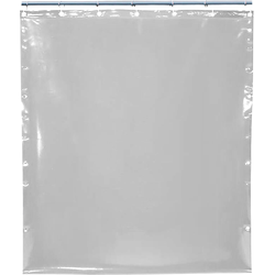 Vorhang glasklar 1400 x 0,4 mm oben gesäumt mit verstärken Ösen