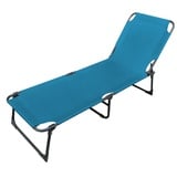 3-Bein Sonnenliege Gartenliege Relaxliege Liege Blau klappbar L188xB57xH30cm