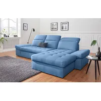 sit&more Ecksofa »Stardust L-Form«, wahlweise mit Bettfunktion und Bettkasten, blau