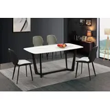 xlmoebel Luxus Tisch Edelstahl Marmor Imitat Stein Esstisch Esszimmer Tische Wohnzimmer