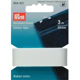Prym 904621 Baumwollband 20 mm weiß, 100Prozent CO