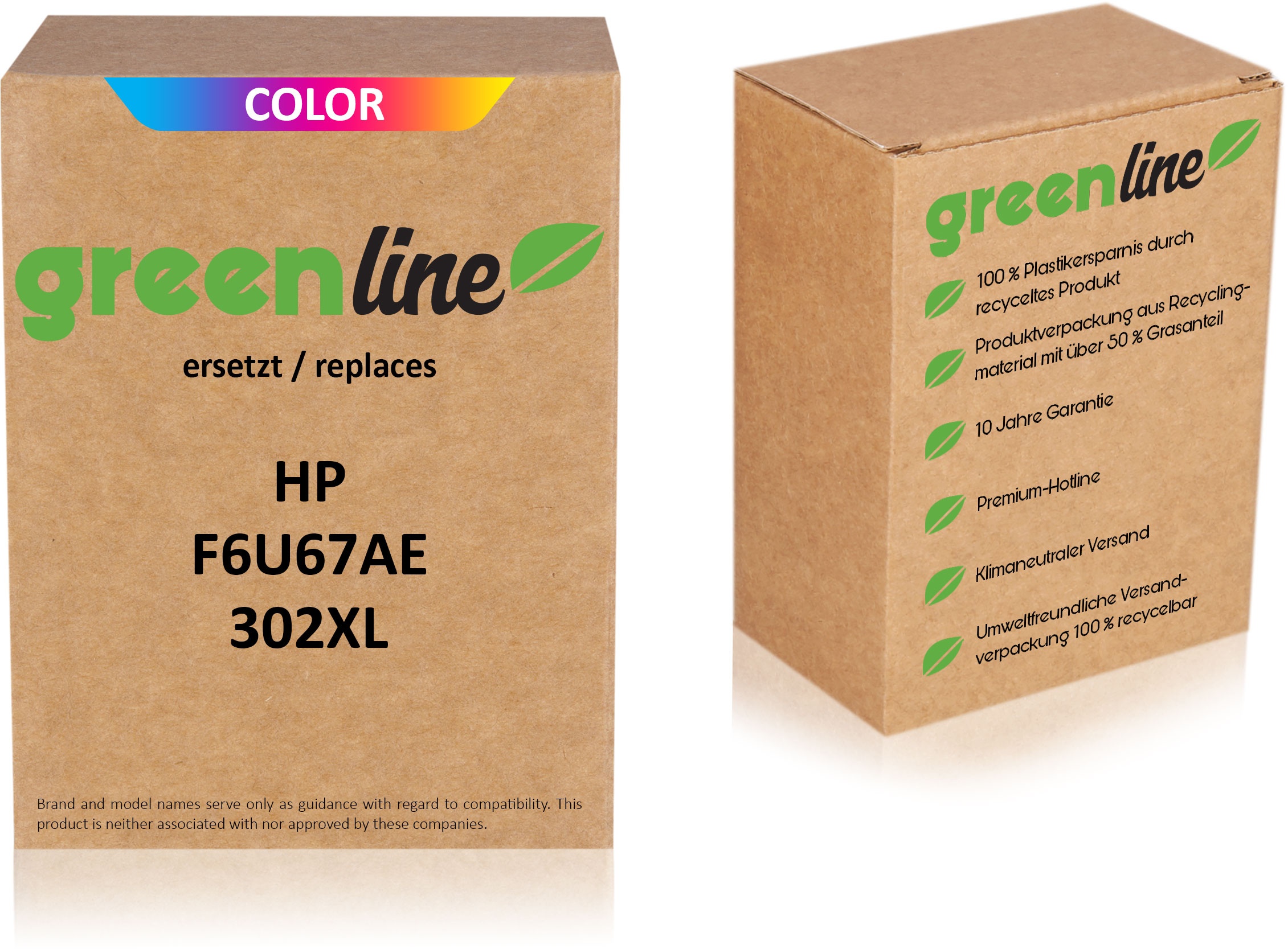 HP 302XL / F6U67AE Tintenpatrone color kompatibel