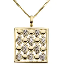 FIRETTI Kettenanhänger Schmuck Geschenk Gold 585 weiß