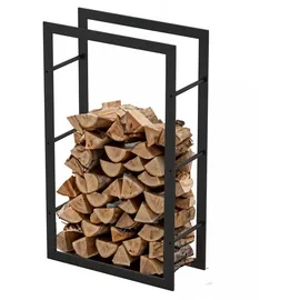 J.W. Kaminholzregal Metall 60 x 25 x 100 cm schwarz