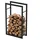 J.W. Kaminholzregal Metall 60 x 25 x 100 cm schwarz