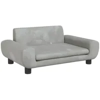 vidaXL Kindersofa Hellgrau 70x45x33 cm Samt