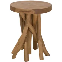 Beliani Beistelltisch Ø 36 x 45 cm Braun/Dunkelbraun