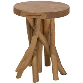 Beliani Beistelltisch Ø 36 x 45 cm Braun/Dunkelbraun