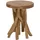 Beliani Beistelltisch Ø 36 x 45 cm Braun/Dunkelbraun