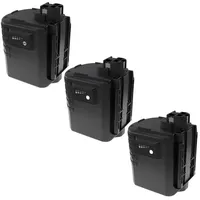 EXTENSILO 3x Akku Ersatz für Bosch 2607335097, 2607335098, 2607335163,