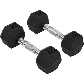 Homcom Gummi-Hantel Metall, Gummi